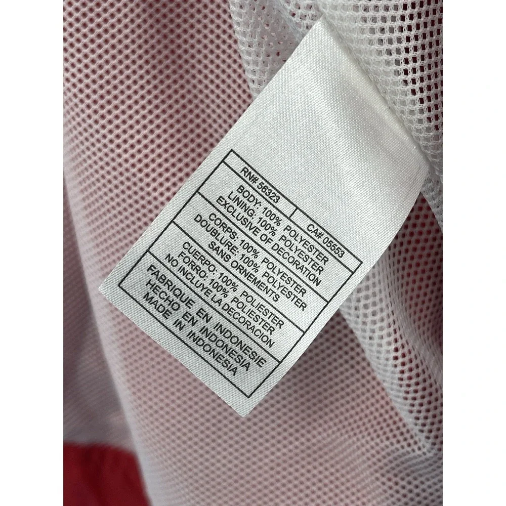 Vintage Nike Team Windbreaker Jacket Men's Large Red White Full Zip Lightweight
